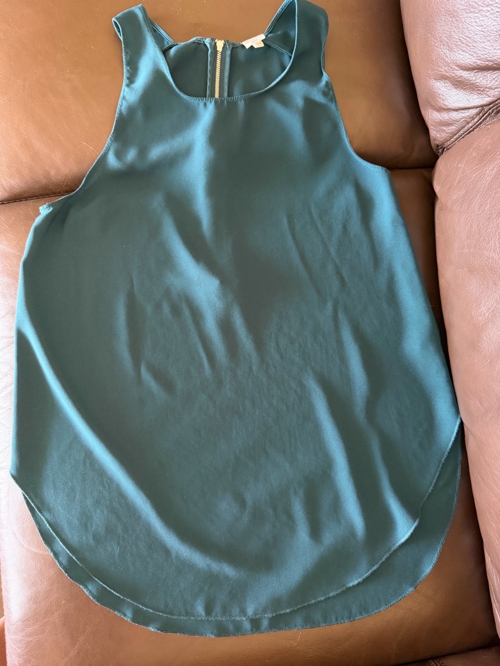 Wilfred Teal Satin-Like Dress Top
